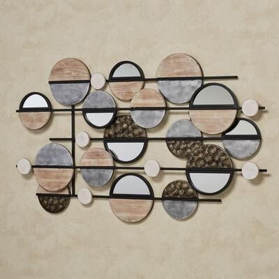 Touch of Class Hayes Mirrored Wall Sculpture Multi Warm , Multi Warm