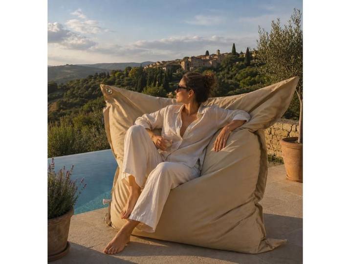 Big coussin Luxe uni beige