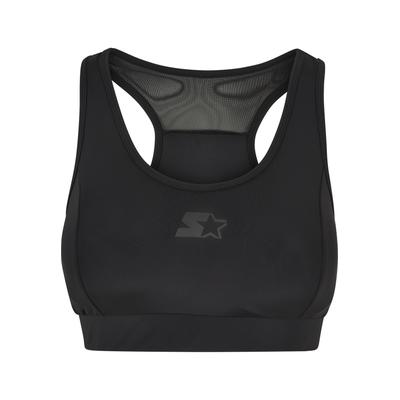 Sport-BH STARTER BLACK LABEL "Starter Black Label Damen Ladies Starter Mesh Bra", Damen, Gr. XS, Cup 0, schwarz, 80% Polyamid, 20% Elasthan, BHs Sport-BH