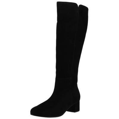 Stiefel GABOR "Gabor Stiefel Veloursleder", Damen, Gr. 37, schwarz, Veloursleder, Schuhe Stiefel