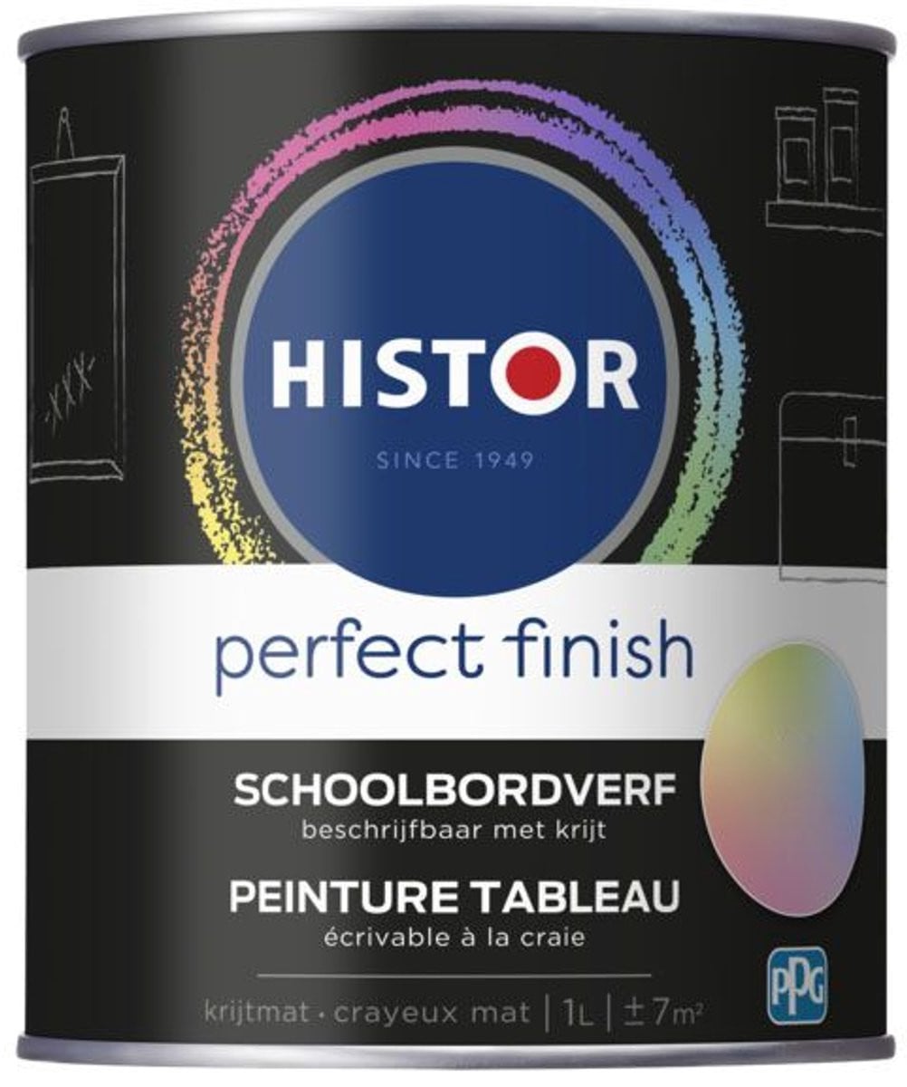 Histor Perfect Finish Schoolbordverf - Zwart - 1L