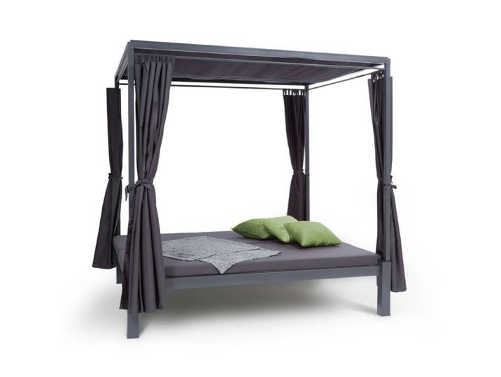 Blumfeldt Senator Lounge Transat 188 x 208 x 205cm pare-soleil - gris
