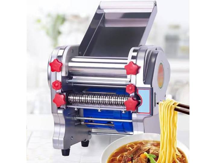GJBMXSM Gewerbliche Elektrische Nudelmaschine Für Gastronomie Und Haushalt, Automatische Nudelmaschine, Teigwalze Aus Edelstahl, 550-W-Nudelschneider, Teigausrollmaschine Für Teigtaschen FKR240