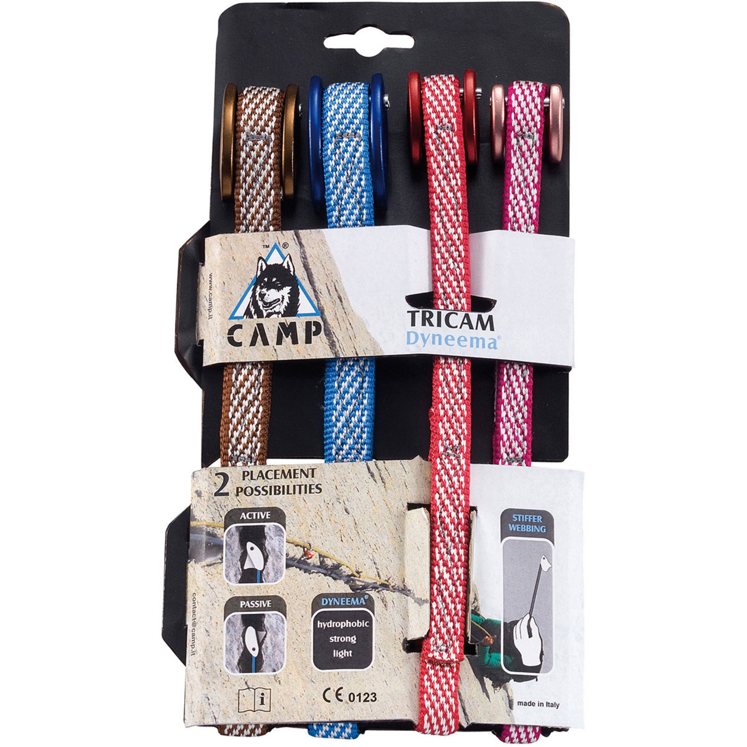 Camp Tricam Dyneema 4er-Set Klemmkeile mehrfarbig Alpinklettern