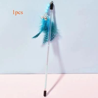 Uplift Picks Retractable Feather Cat Wand Toy Set For Indoor Play blue (1 Pc)