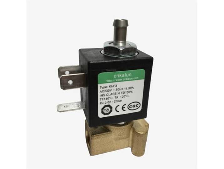 10 Stück KL-F3 Mikro-Dreiwege-Magnetventil, 1,2 mm Messing-Magnetventil for Kaffeemaschine und Bügeleisen(1.2mm,120V)