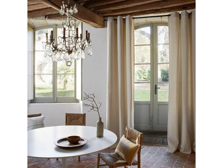 Rideau en coton ecru 145x270 cm