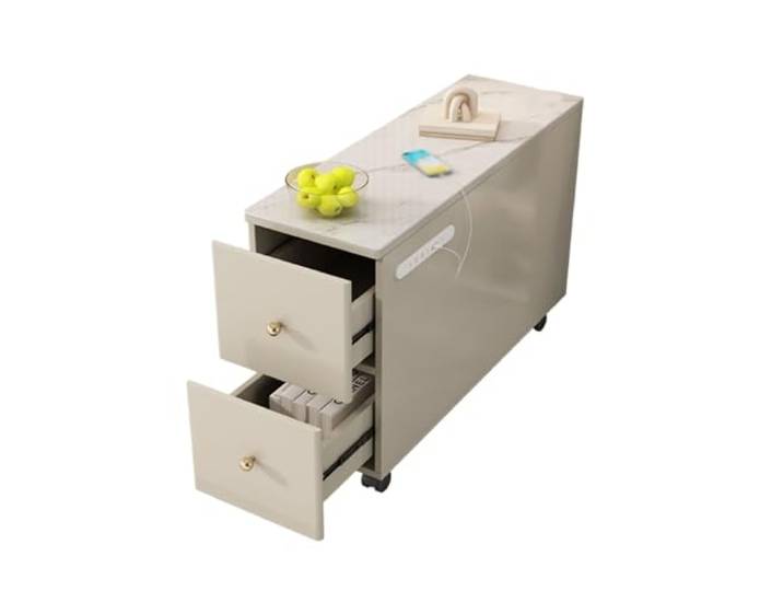 Ecklager Ecksofa aus Holz, Sideboard, Schiefer-Beistelltisch(90x30x58cm)