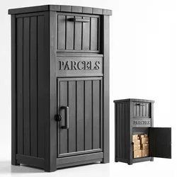 VEVOR Paketbox Briefkasten mit Paketfach Paketbriefkasten 615x473x1121 mm, Empfang der Pakete Direkt vor Haustür, PP-Material, Kapazität für 3–5 Standard-Lieferpakete, Abschließbar & Diebstahlsicher
