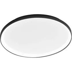 Gea Luce Krizia P/S Deckenleuchte 3000K 60W 5000lm in Schwarz-Satin-Aluminium, Silikondiffusor, extern dimmbar - Gealuce