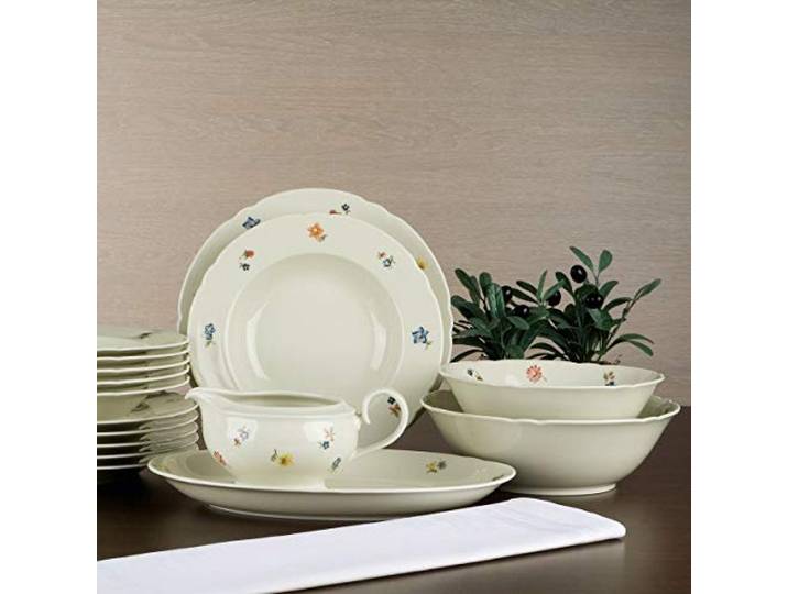 Seltmann Weiden Tafelservice 16-teilig Marieluise Blütenmeer , Hartporzellan, Bunt, 23.4 x 26.9 x 49.1 cm