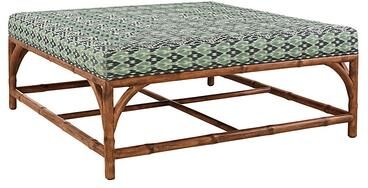 Lucaya Ottoman - Aziza Blue/Green - Ballard Designs