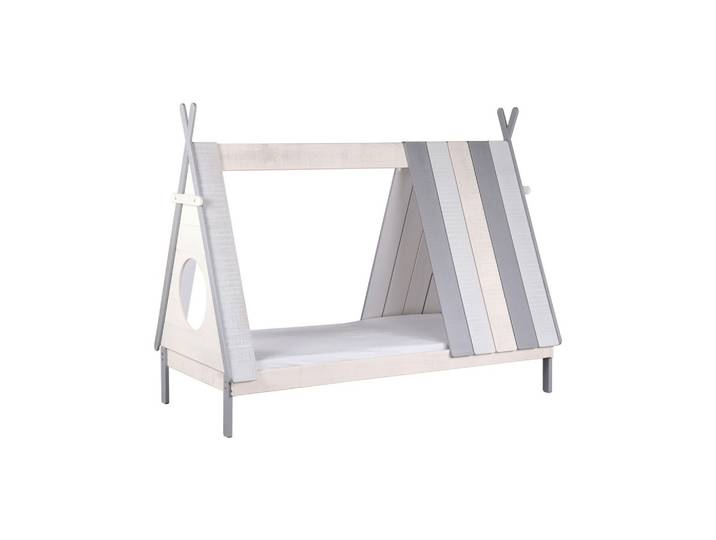 Hausbett ca. 90x200 cm Grau/Weiß