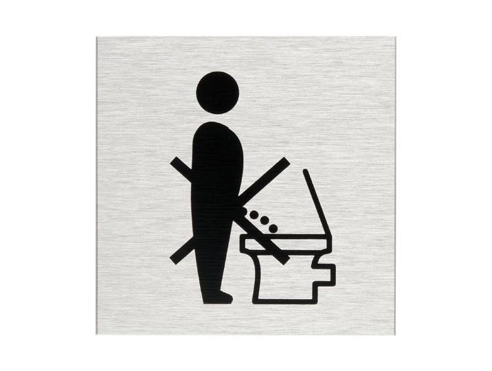 Schild Bitte Hinsetzen ⌀ 6 cm
