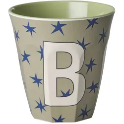 RICE Melamin Buchstabenbecher Stars, B