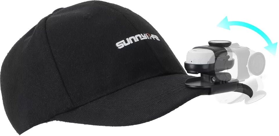 INF Clip visière de casquette compatible avec Insta360 GO 3S - Support POV rotatif 360° réglable, plastique mains libres