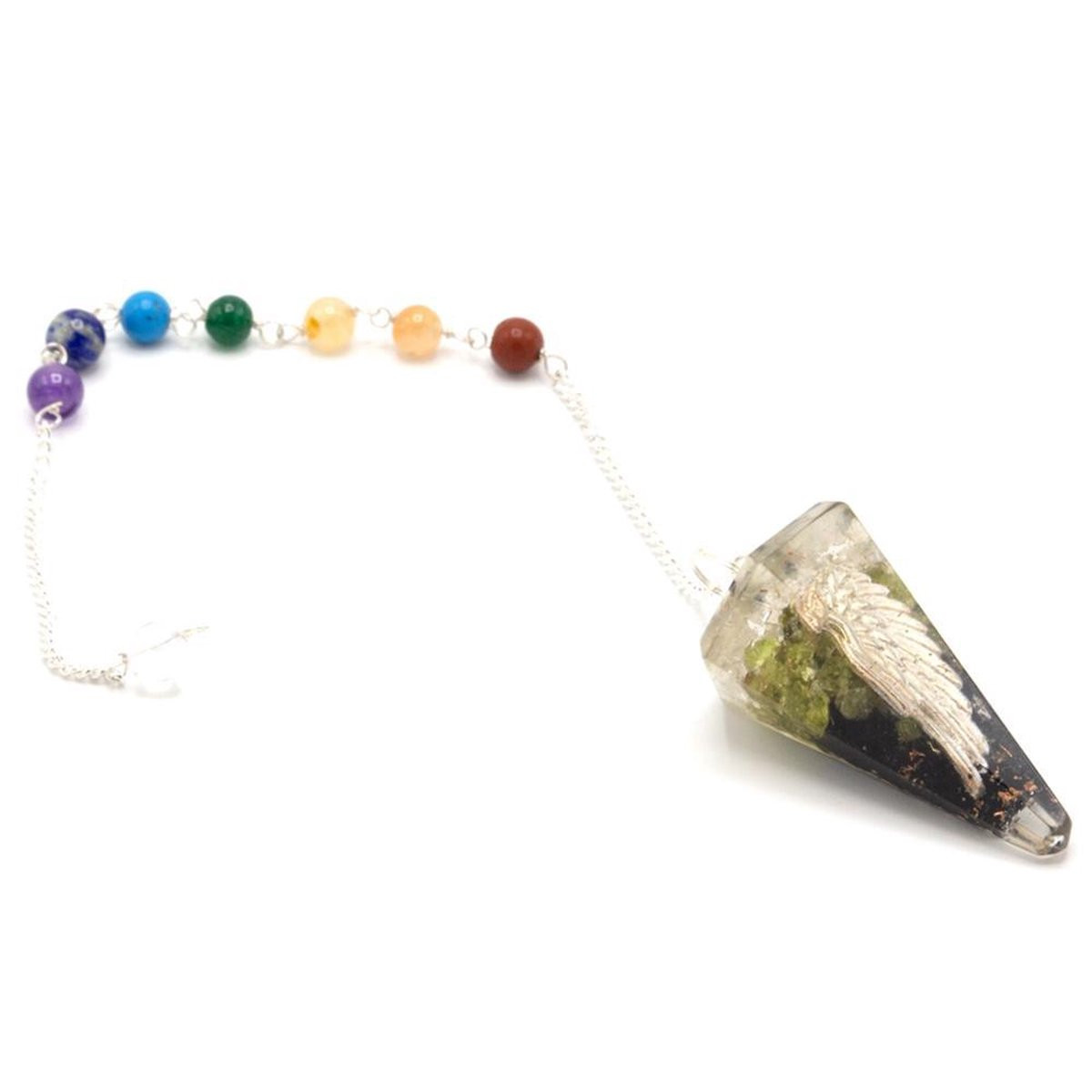 Joy of Balance Orgoniet Chakra Pendel met Engelenvleugels