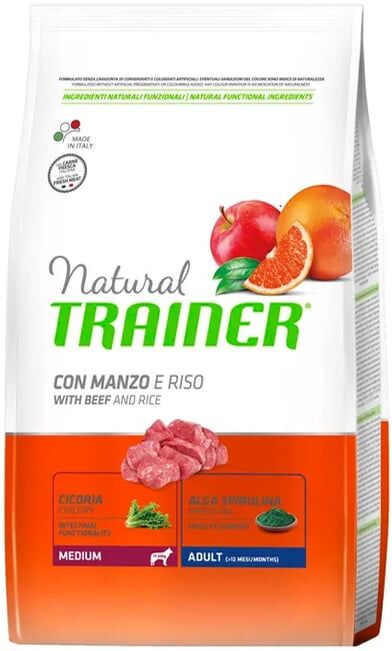 Trainer Natural Cão Adult Medium Boi e Arroz 12 Kg