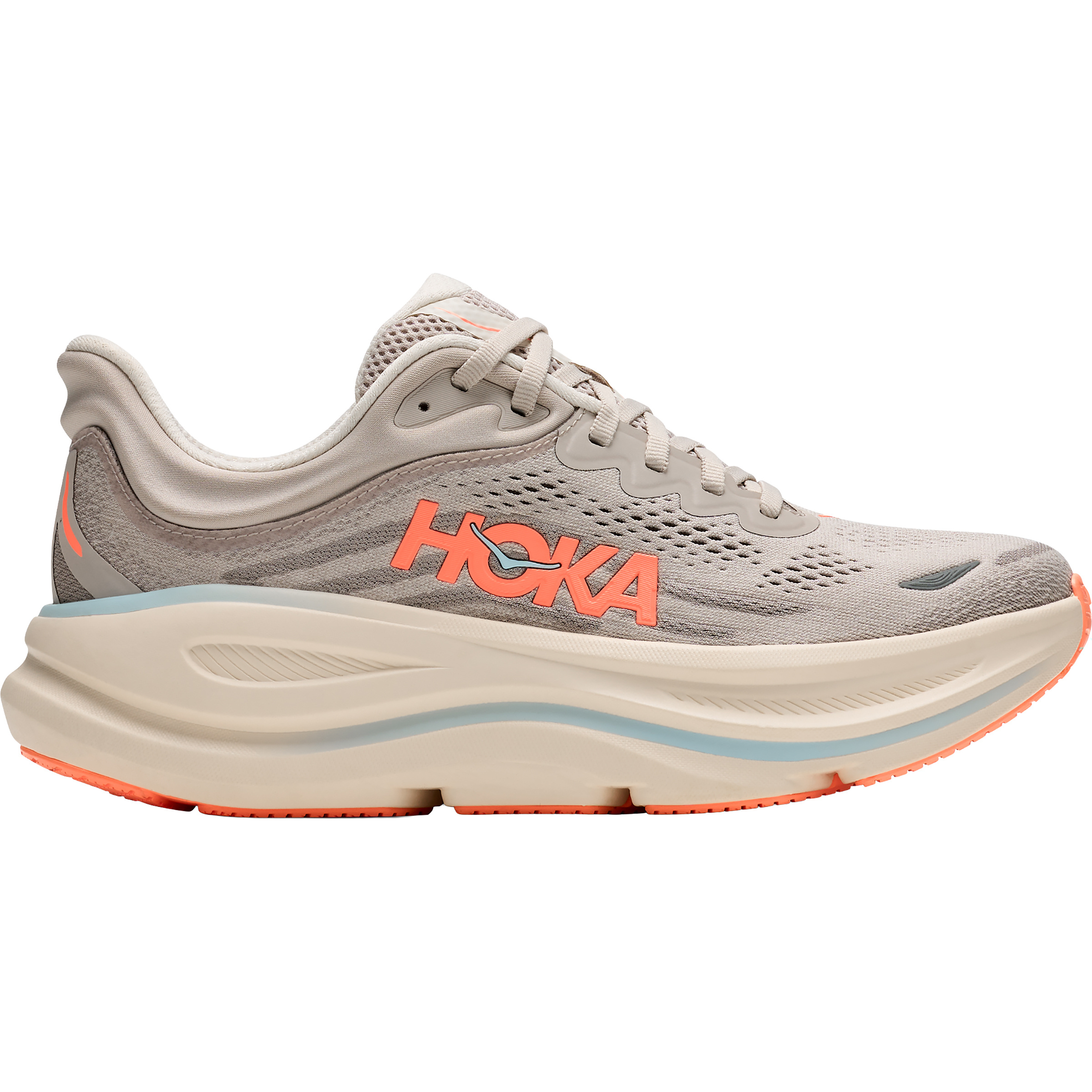 Hoka Bondi 9 Damen Laufschuhe silber Größe 37 Laufen Atmungsaktiv