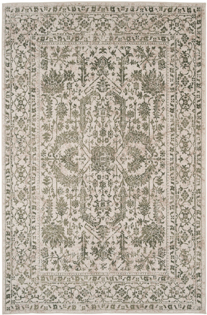 17 Stories Abstract Area Rug Green 70cm x 300cm