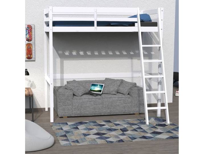 Lit mezzanine STUDIO 140x190 + 1 sommier / Blanc