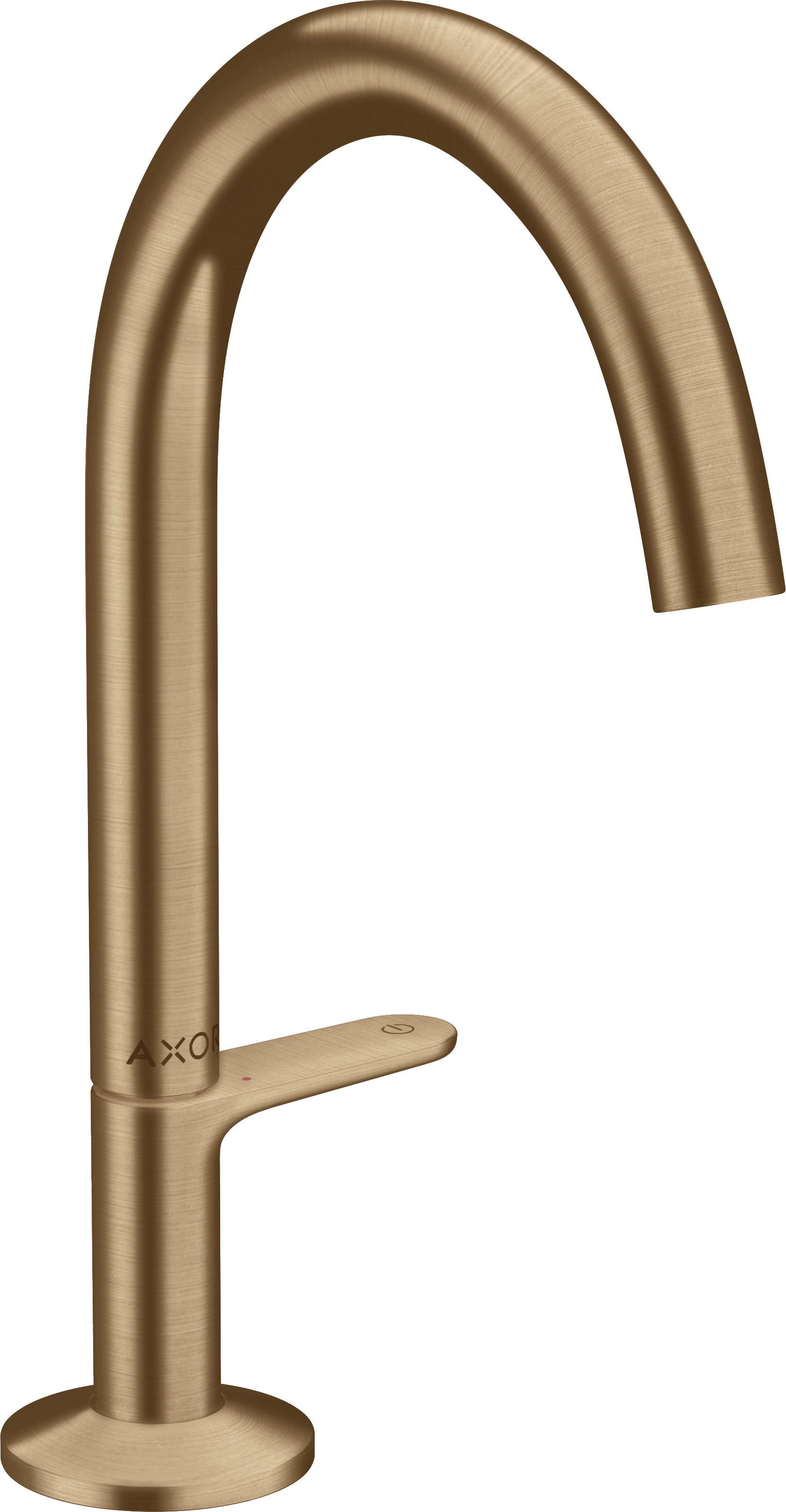 hansgrohe Waschtisch-Einhebelmischer Sel. 170 Axor One A 140mm, m Pus-Op-Abl, brush. bron