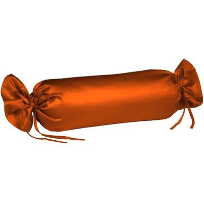 Nackenrollenbezug FLEURESSE "Colours", rot (chili), B:15cm L:40cm, Mako-Satin, Obermaterial: 100% Baumwolle, Kissenbezüge, Mako Satin, glänzend, glatt, Premium Qualität