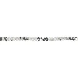 Paillettenband, silber, Breite: 6 mm, Länge: 3 m