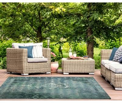 Lush Decor Marina Kermin Indoor/Outdoor Rug