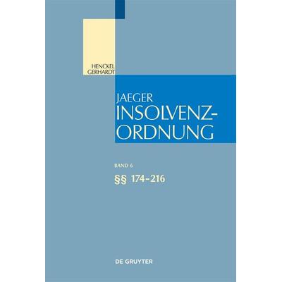Insolvenzordnung / §§ 174-216, Gebundene Ausgabe von Walter Gerhardt,Wolfram Henckel, De Gruyter, 978-3-11-025331-3
