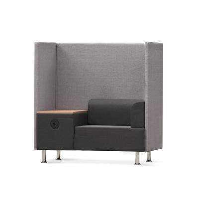 ROCADA 1806-4-1 Be Soft Einzelsitz+ Tisch schwarz/grau125x129x68cm, grau