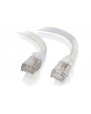 Cables To Go C2G Cat6a Booted Shielded STP Network Patch Cable Patch-Kabel RJ-45 M bis M 30 cm CAT 6a geformt ohne Haken verseilt weiß (89933)