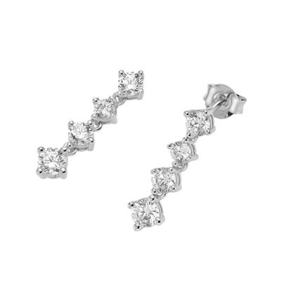 Paar Ohrhänger SMART JEWEL "mit Zirkonia, Silber 925", silber, Ohrringe, Damen, Silber 925 (Sterlingsilber)