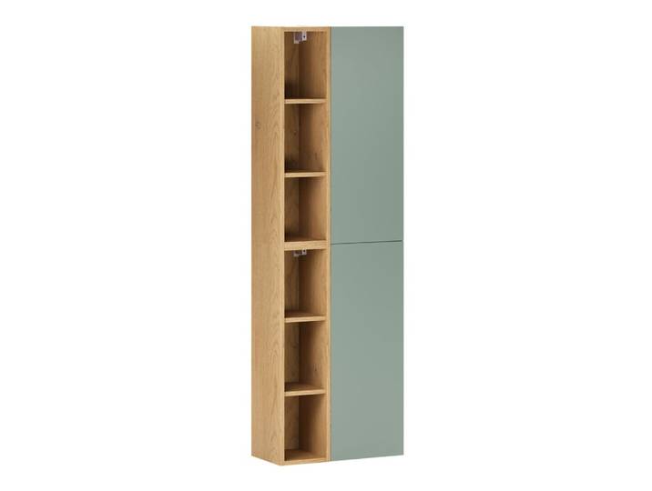 Colonne murale niches mat panneaux stratifiés vert