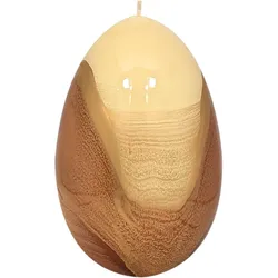 Eikerze "Design Lotos" sand/cappuccino 115 x Ø 80 mm