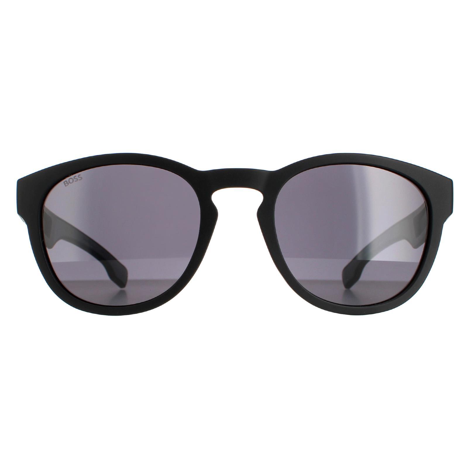 Hugo Boss Round Mens Matte Schwarz Grau Grau BOSS 1452/S