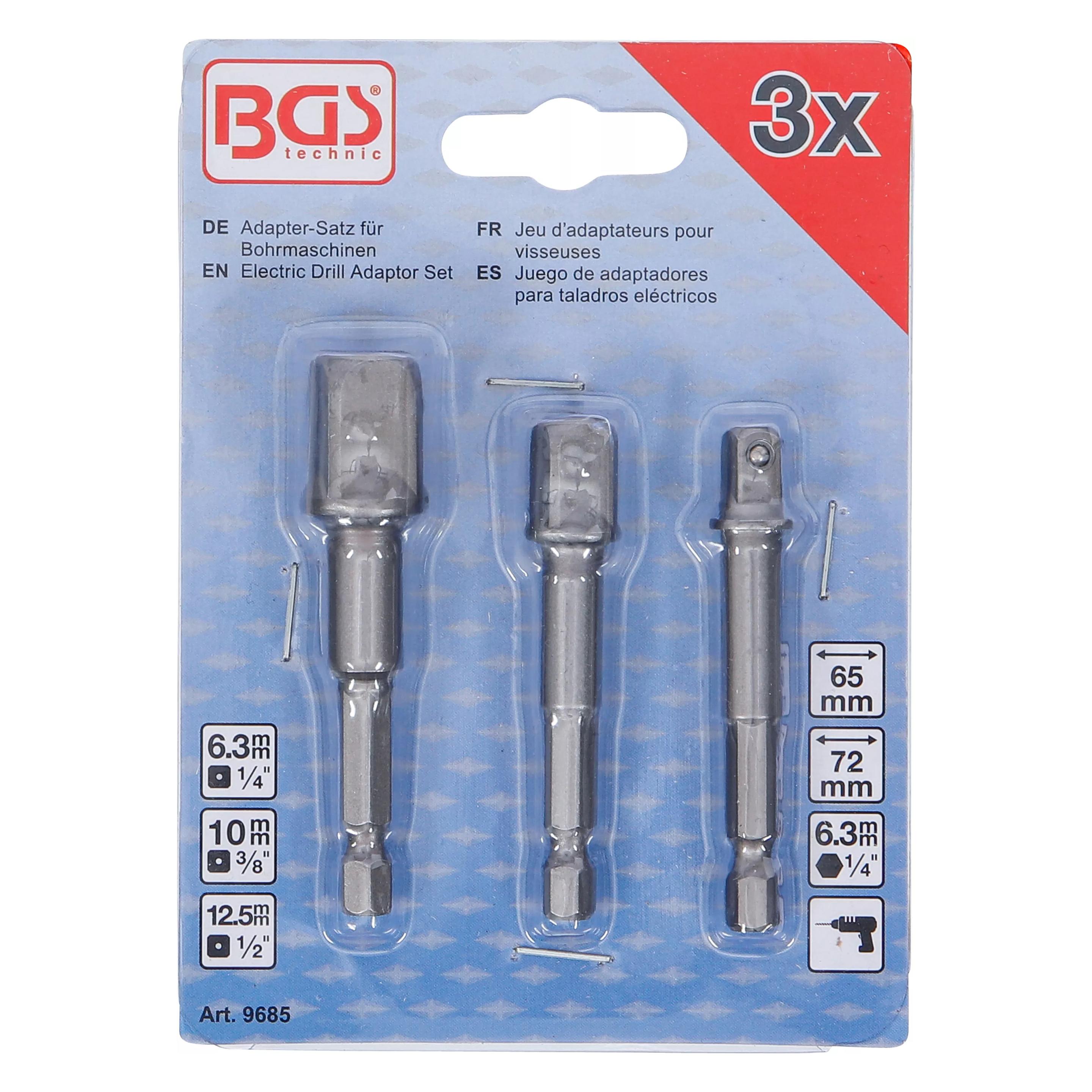 BGS Adapter-Satz (10 mm, 12.5 mm, 6.3 mm) (9685)