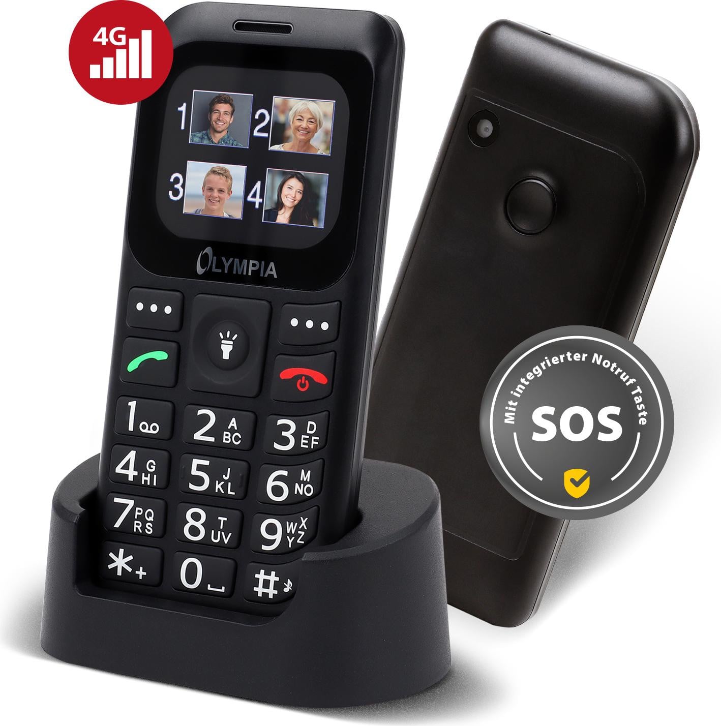 Olympia Mobiltelefon BELLA+ zwart