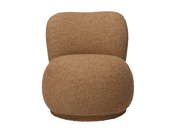 Ferm Living Rico lounge chair raw bouclé piccolo Sessel Tan