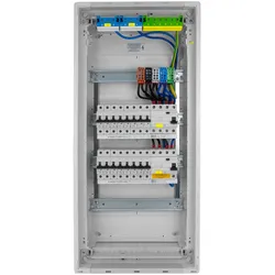 Sicherungskasten Unterputz Verteilerkasten 4-reihig 48 Module 14xMCB 2xRCCB VDE Unterverteilung verdrahtet Verteilerschrank mit Sicherungen 755,50 x348x98mm Hager Hohlwand Verteiler Abzweigklemmen Doktorvolt DV-6265-PT