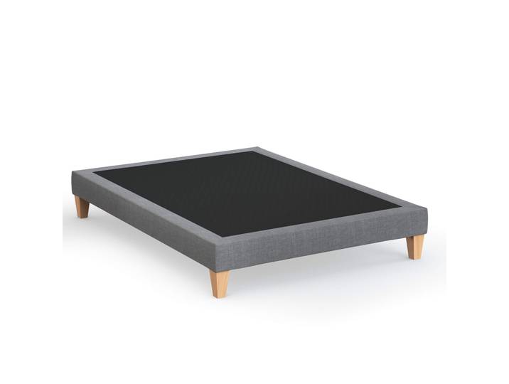 Sommier déco tapissier gris orage - SOMEO 160x200