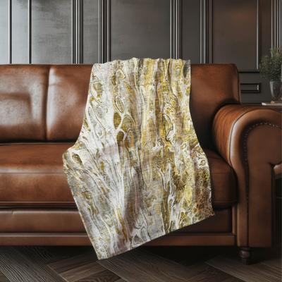 Addison Rugs Premium Machine Washable Abstract Watercolor Sherpa Throw Blanket
