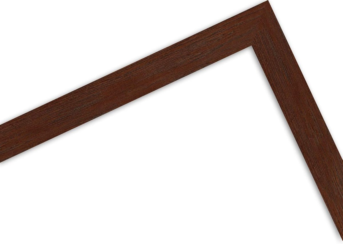 SnelShoppen Modern Houten Fotolijst Walnotenhoutlook Vierkant met Stand en Hanger 15x15 cm