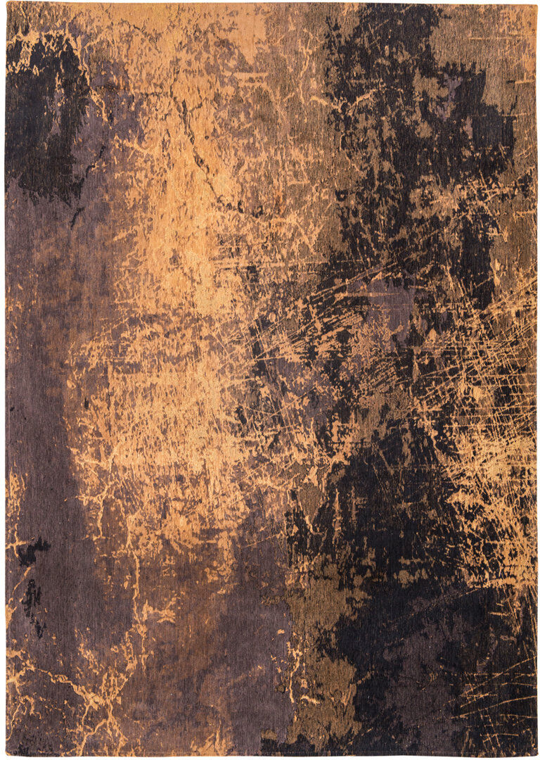 Louis de Poortere Mad Men Cracks Deep Mine Recycled P.E.T Area Rug Gold;Black Rectangle 280 x 390cm