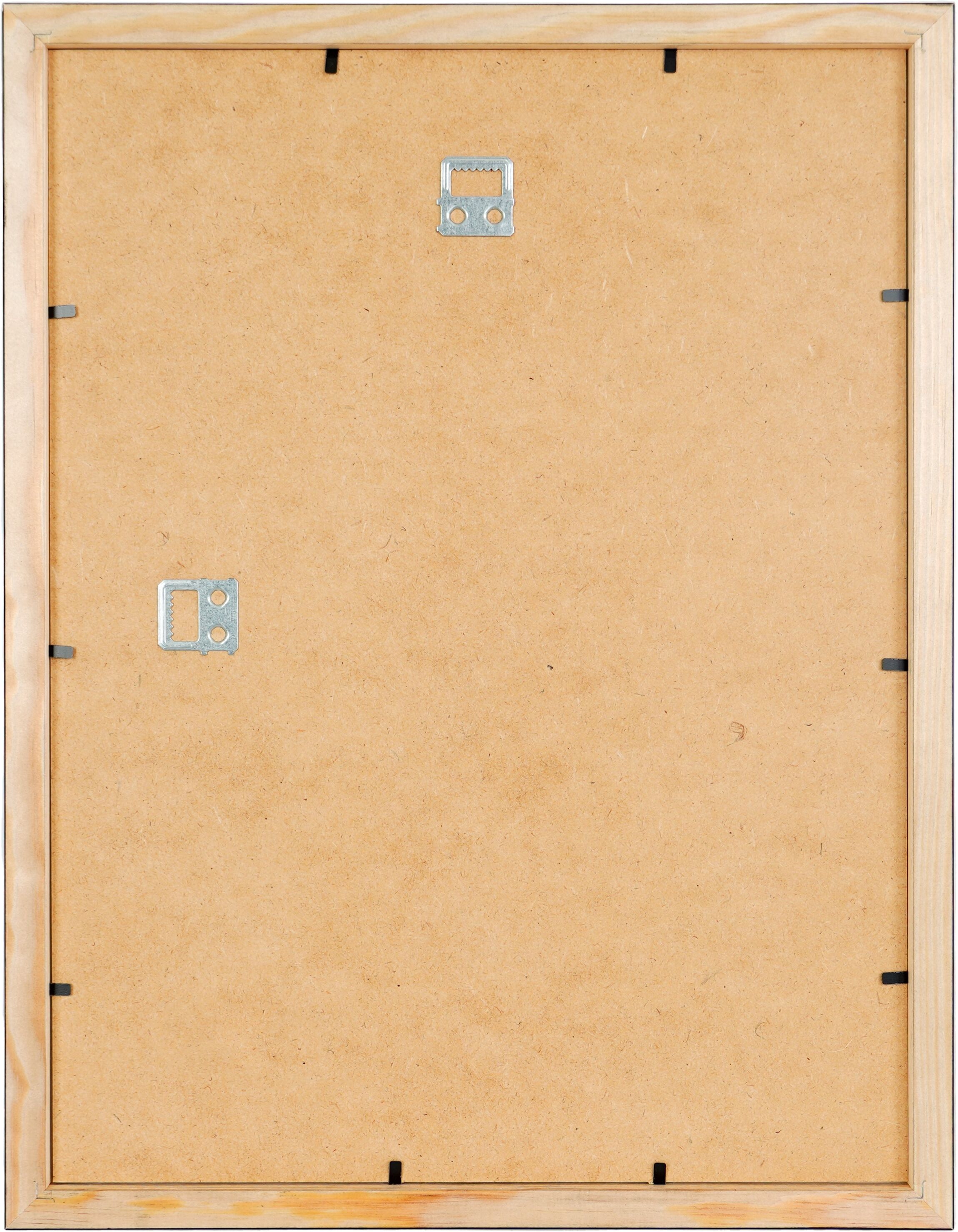 Bilderrahmen GOODPRODUCT "Fotorahmen Galerierahmen schwarz, massive Kiefer, FSC zertifiziert", schwarz, B:50cm H:70cm T:1,5cm, Massivholz, Bilderrahmen, Bilderrahmen, Inkl. rückseitiger Aufhängung (Hoch -und Querformat möglich) schwarz B/H/T: 50cm x 70cm 