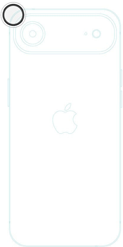 Epico - iPhone Air - Glass Lens Kameralinsebeskyttelsesglas - Gennemsigtig