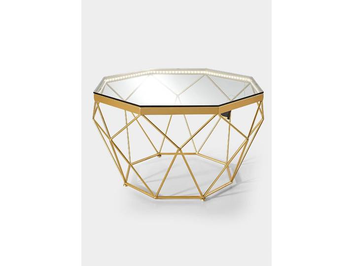bonprix Couchtisch mit LED, 45x80x80 cm, Wow, was für ein Highlight, bietet Ablagefläche und spendet Licht., gold