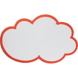 Franken Moderationskarten MKS51, 20 Stück, selbstklebend, Wolke, weiß / rot, 15 x 23 cm