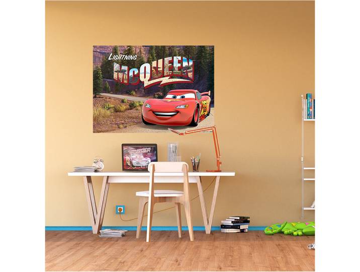 Poster Xxl Intisse Flash Mcqueen Cars Disney 155x115 Cm