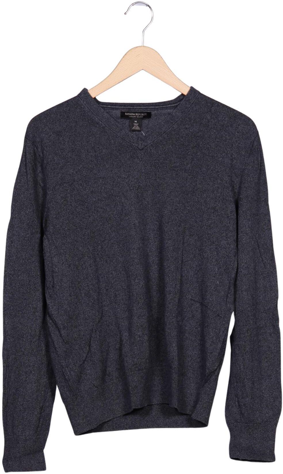 Banana Republic Herren Pullover, Marineblau, Gr. M, Kaschmir / Baumwolle / Seide - Second Hand